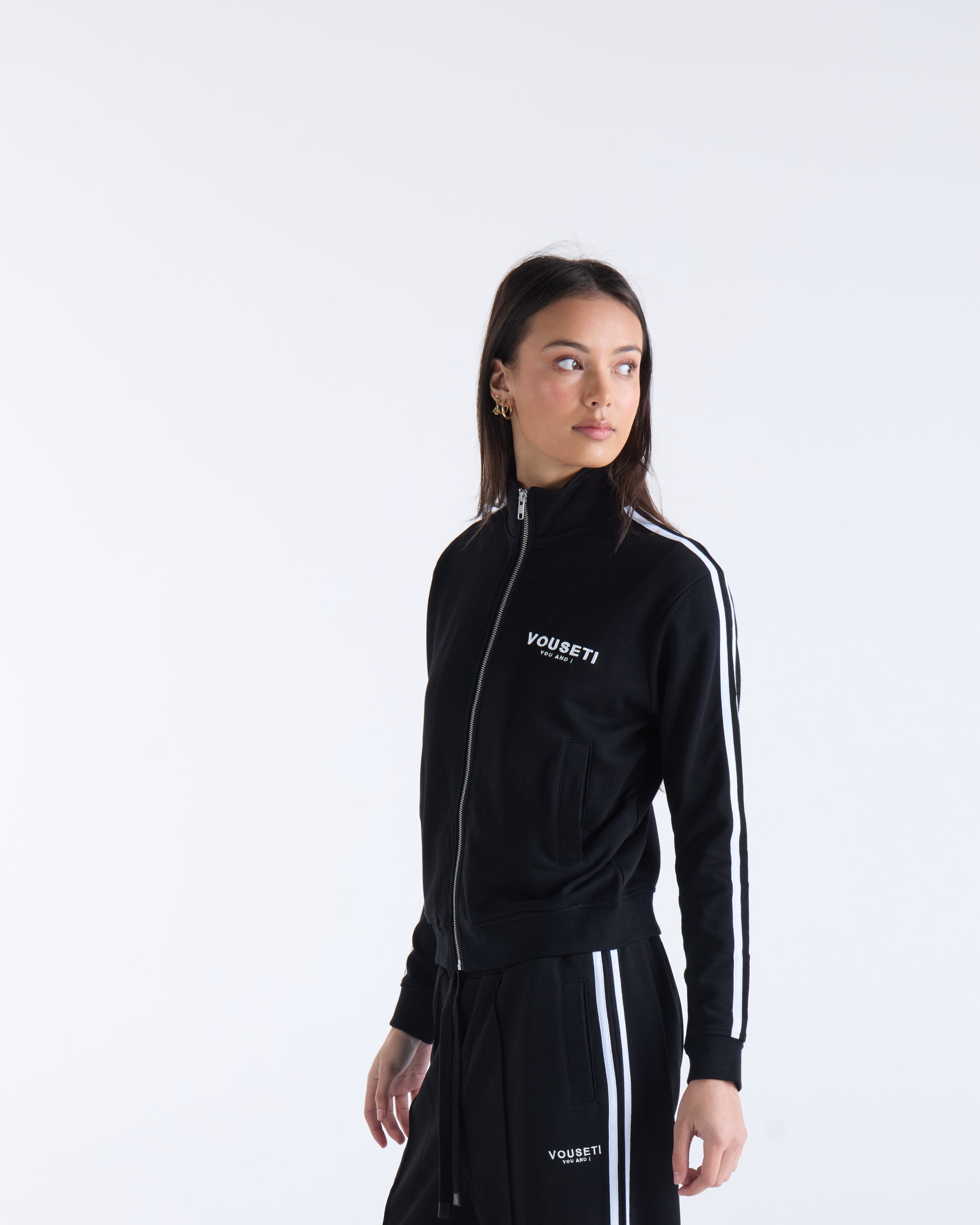 VISION ZIP THROUGH SPORTS JACKET - Black