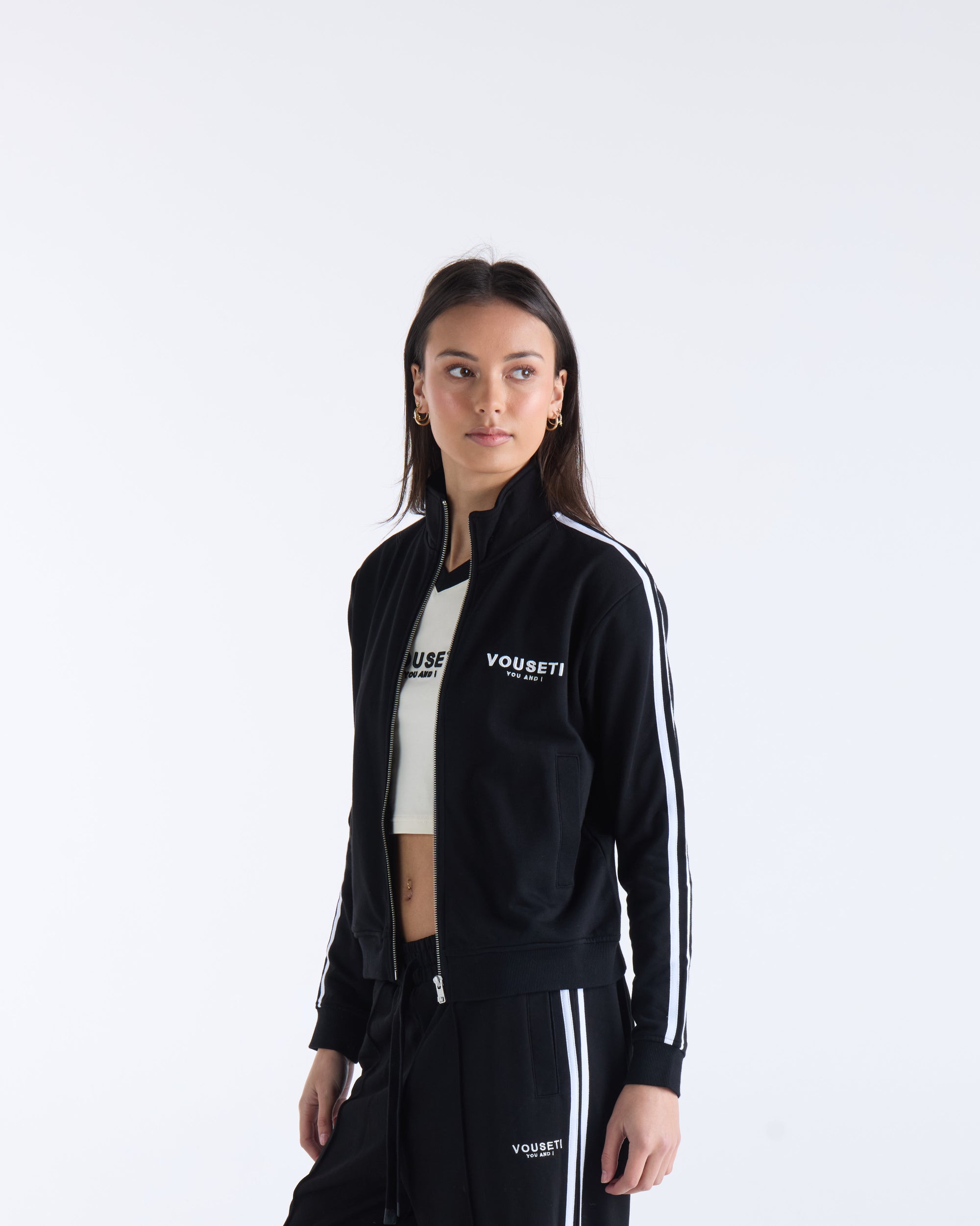 VISION ZIP THROUGH SPORTS JACKET - Black