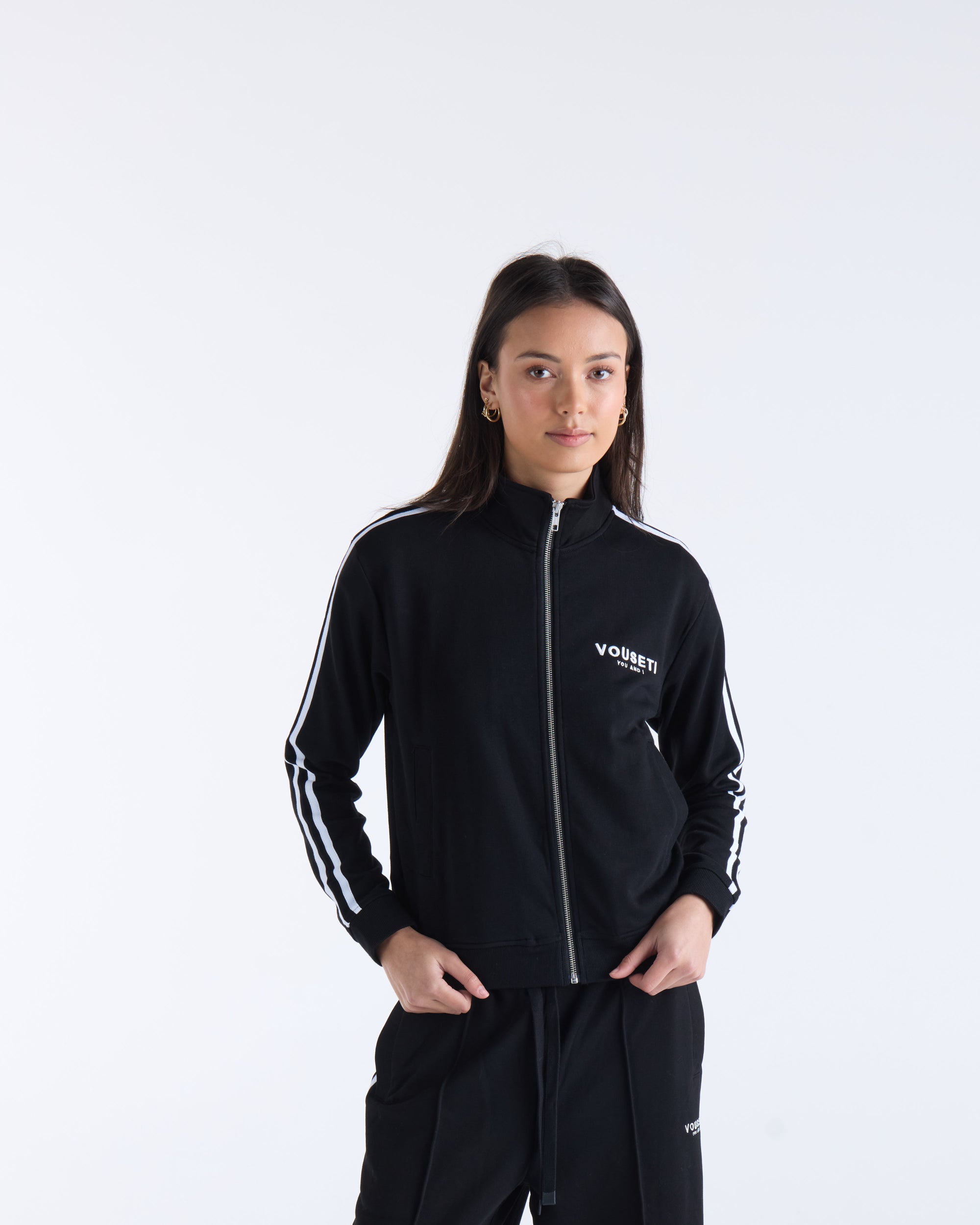VISION ZIP THROUGH SPORTS JACKET - Black
