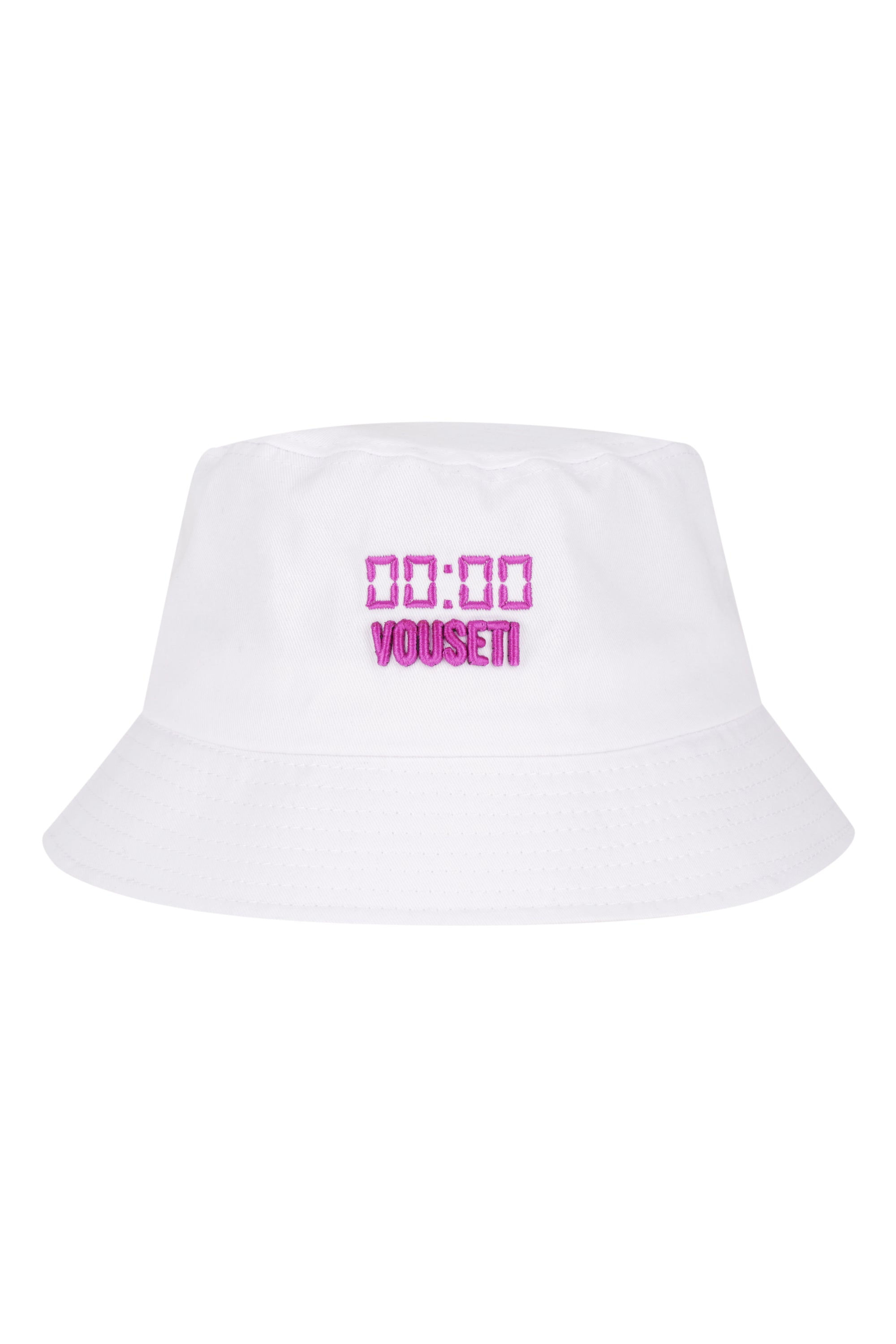 VOUSETI US AGAINST TIME BUCKET HAT - White