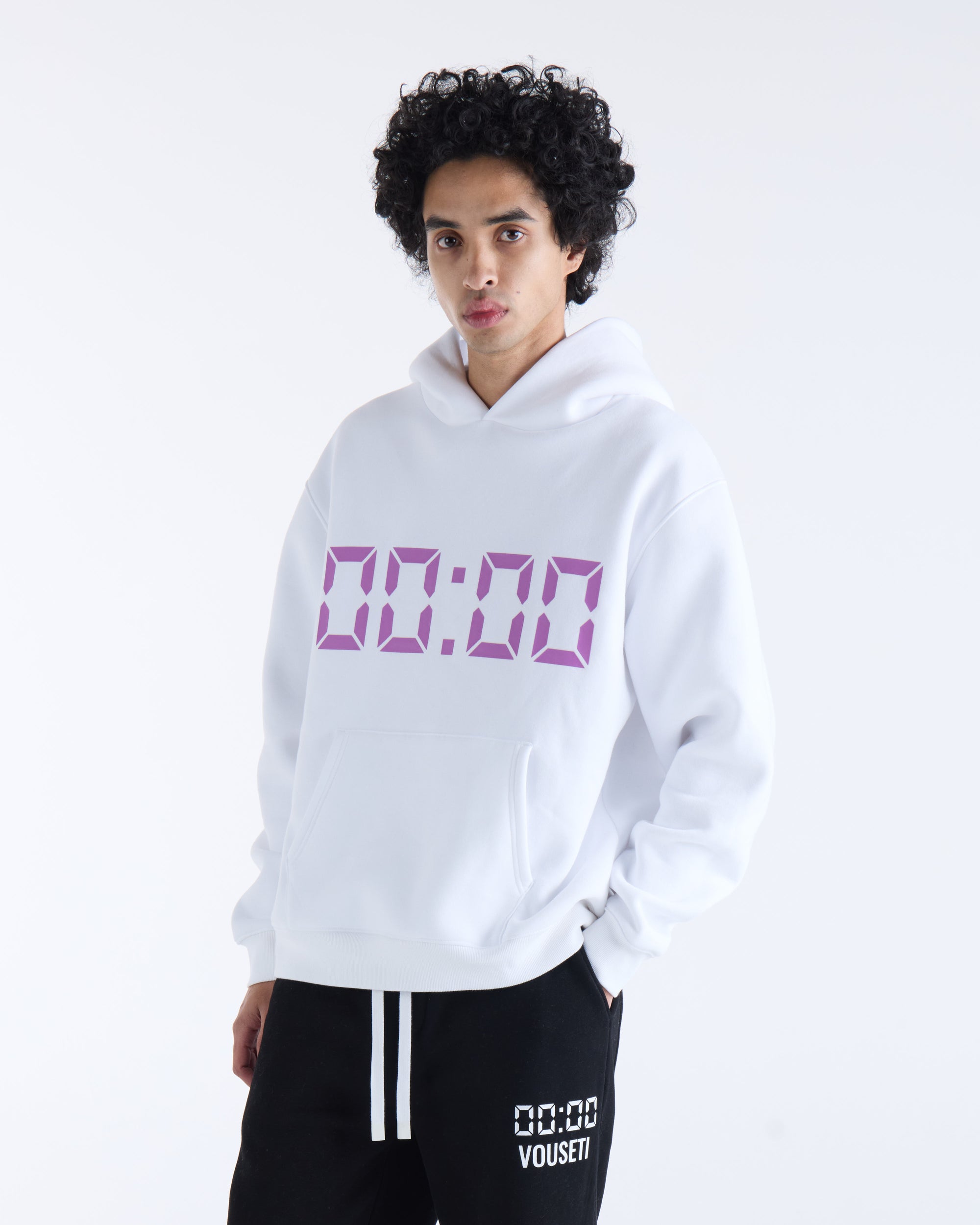 US AGAINST TIME HOODIE -  White