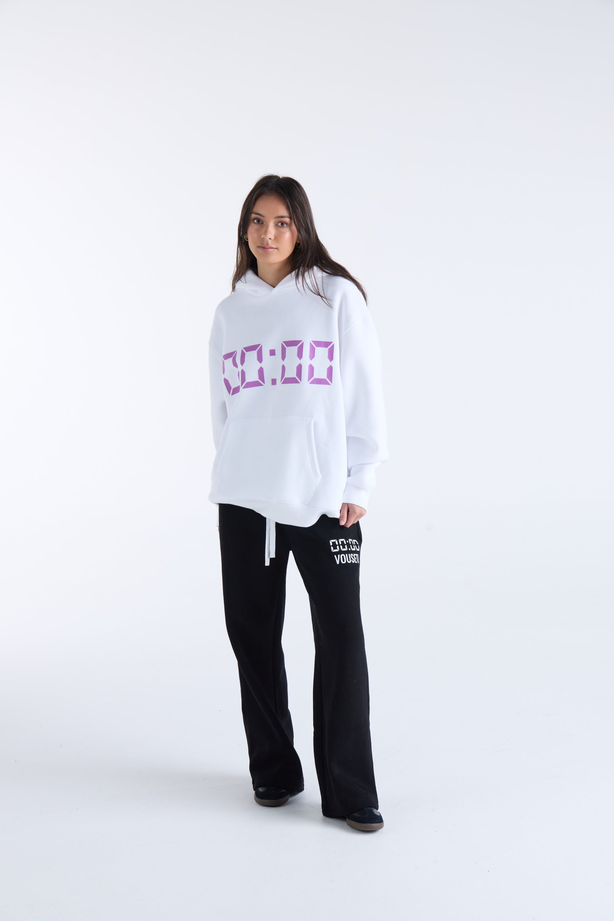 US AGAINST TIME HOODIE -  White