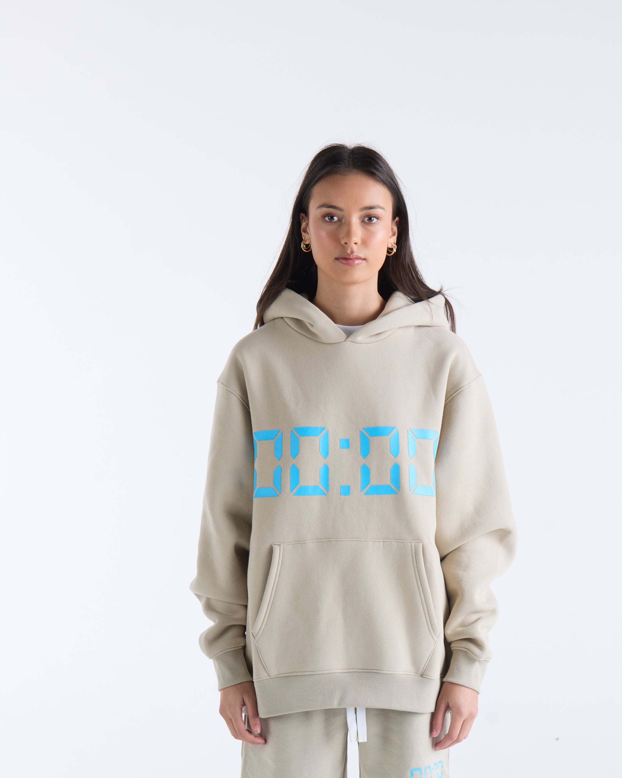 US AGAINST TIME HOODIE -  Smokey Grey