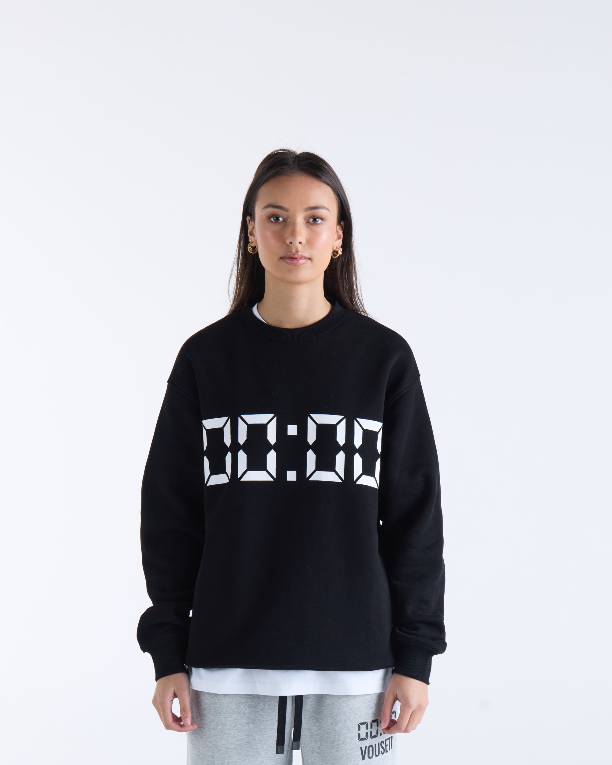 US AGAINST TIME SWEATER -  Black
