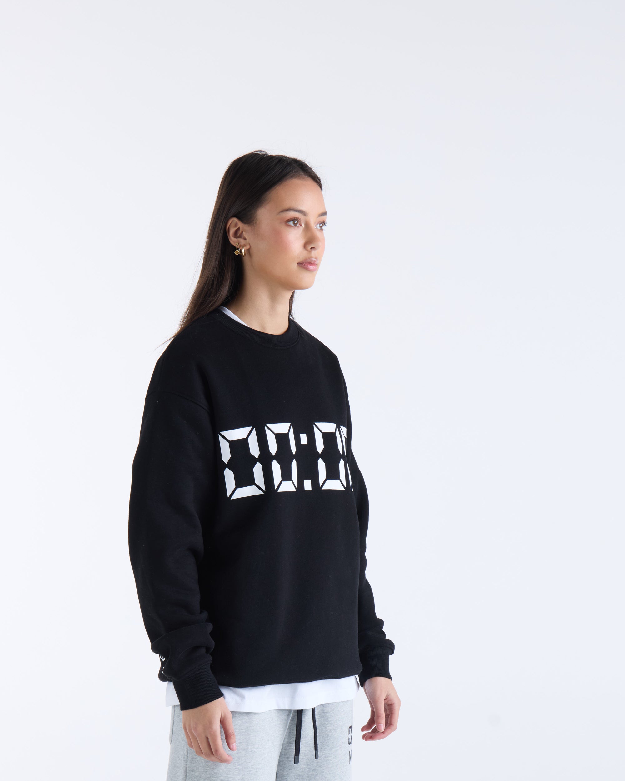 US AGAINST TIME SWEATER -  Black