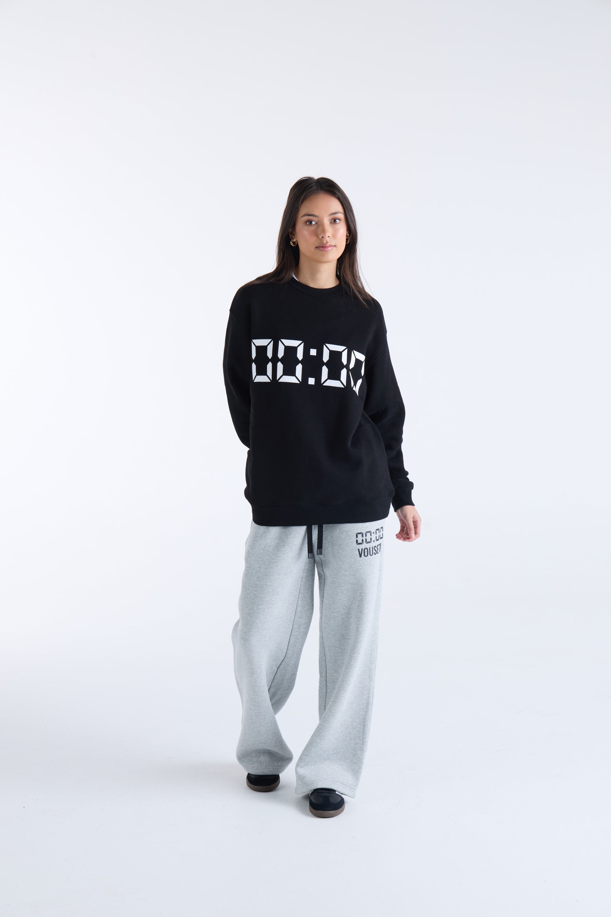 US AGAINST TIME SWEATER -  Black
