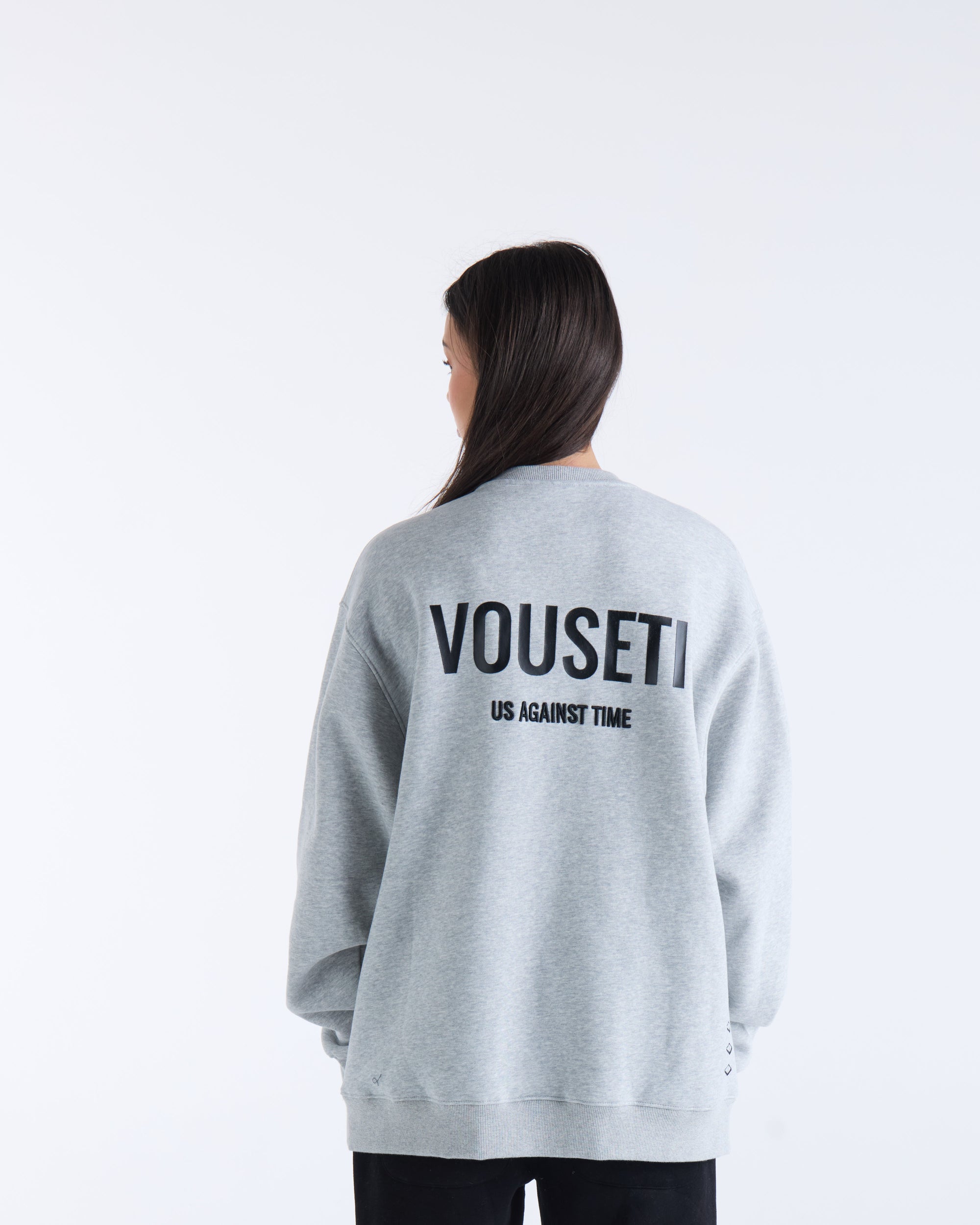 US AGAINST TIME SWEATER -  Grey Marl