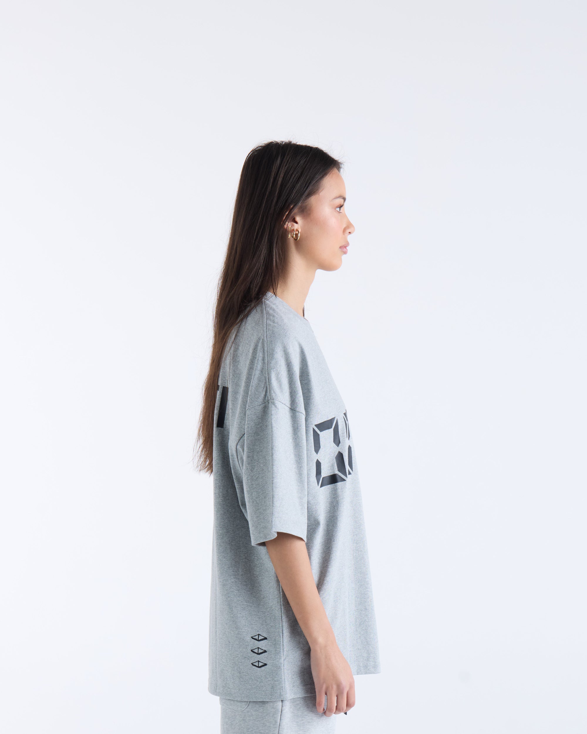 US AGAINST TIME T-SHIRT -  Grey Marl