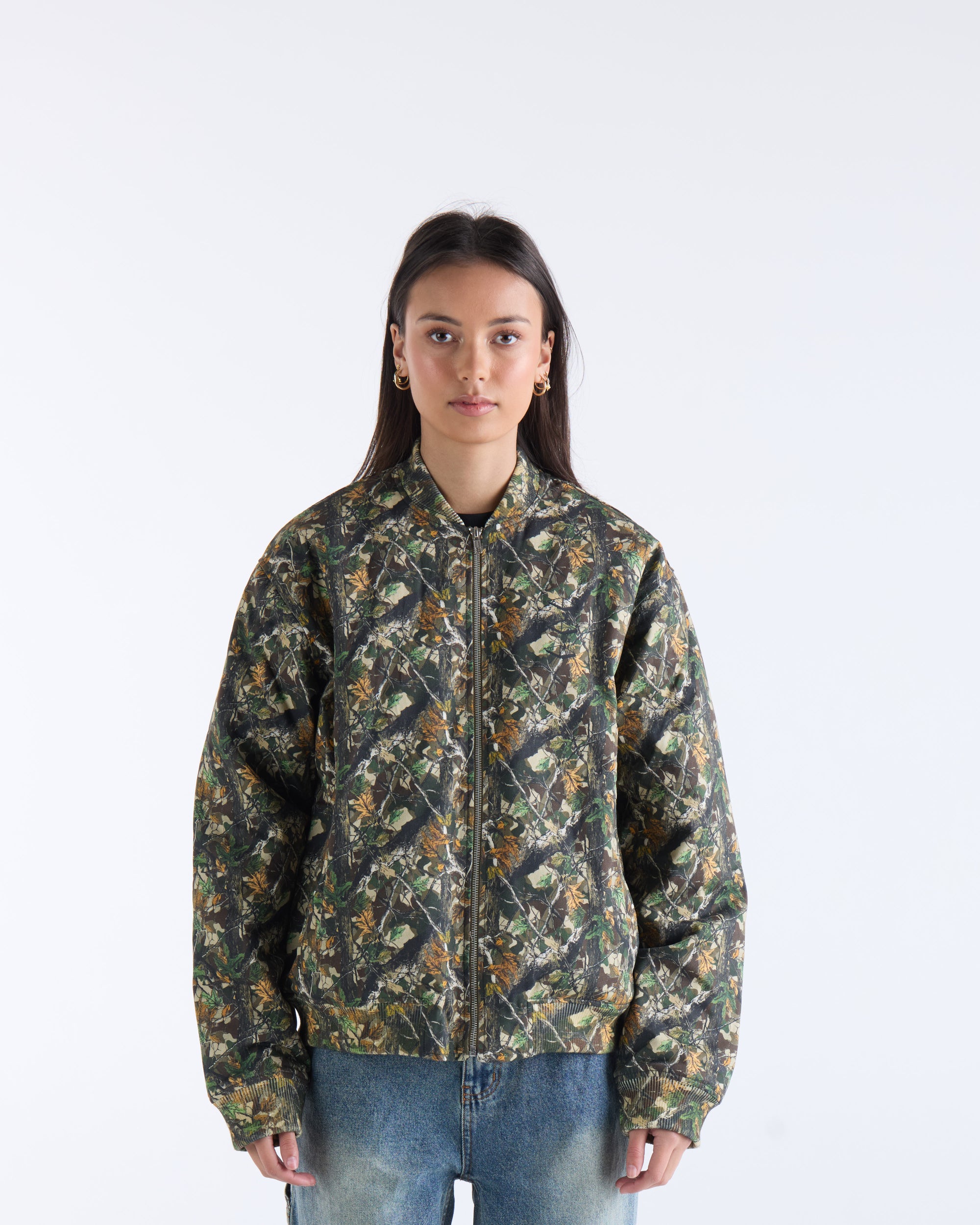 TREE CAMO BOMBER JACKET -  Tree Camo