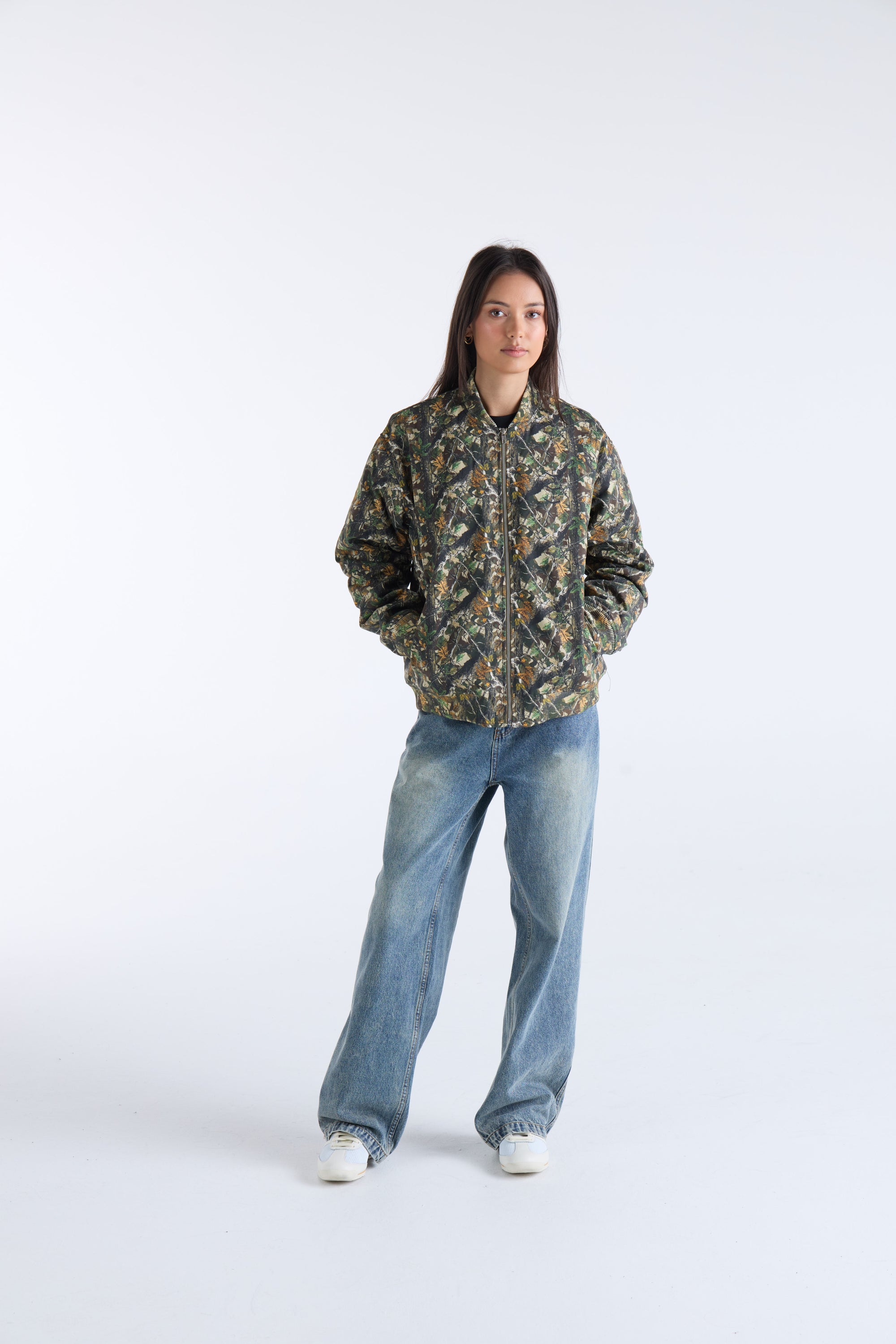 TREE CAMO BOMBER JACKET -  Tree Camo