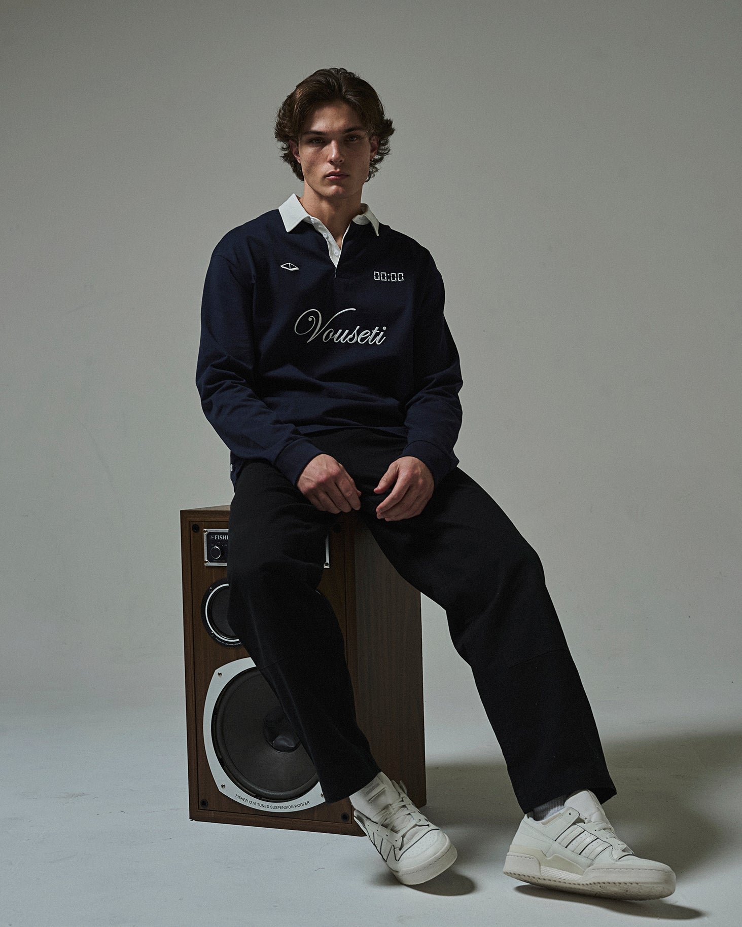 VOUSETI LS POST GAME POLO -NAVY