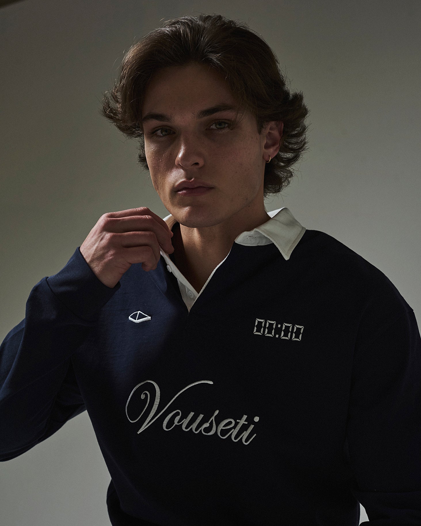 VOUSETI LS POST GAME POLO -NAVY