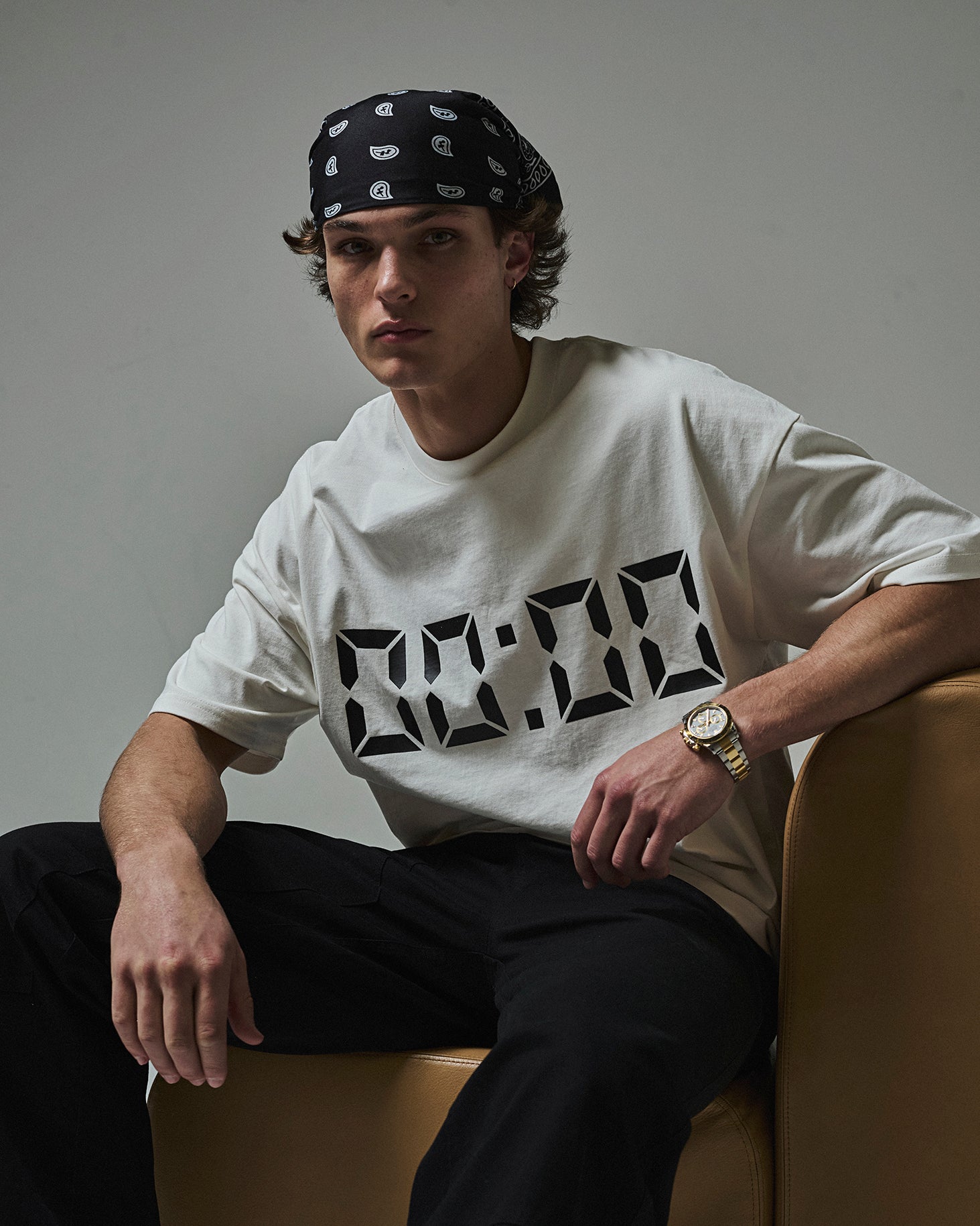 US AGAINST TIME T-SHIRT -OFF WHITE