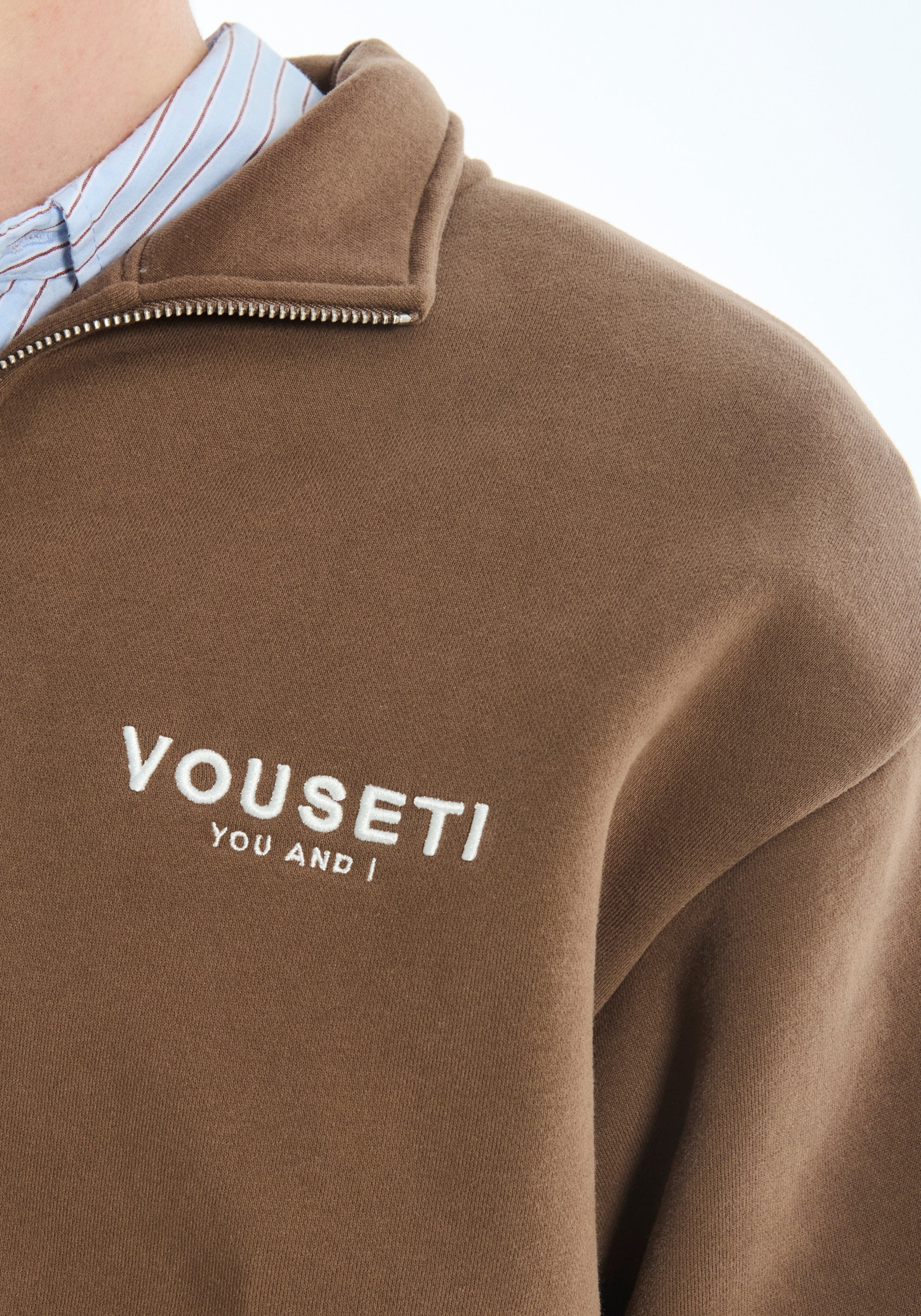 THE OG QTR ZIP-COFFEE